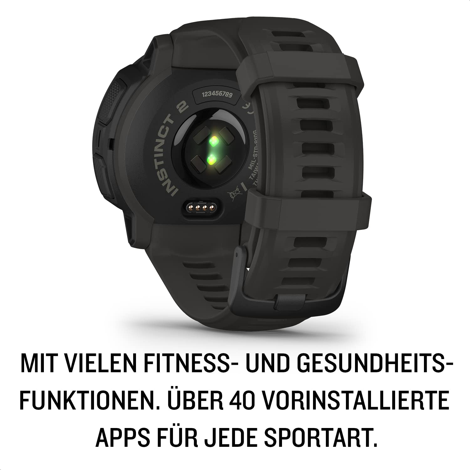Garmin Instinct 2 Solar GPS-Smartwatch, unendliche Akkulaufzeit im Smartwatch-Modus, 40+ Sport-Apps, Garmin Pay, Trainingszustand, Fitnessalter