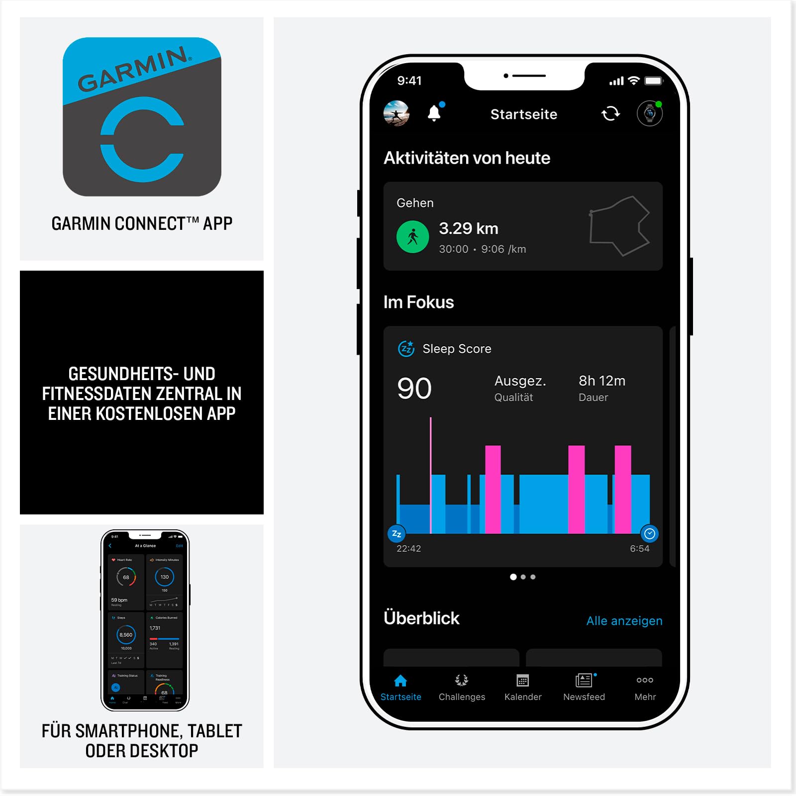 Garmin vívoactive 6 (42 mm) Fitness-Smartwatch, 1,2" AMOLED, bis 11 Tage Akkulaufzeit, 80+ Sport-Apps, Trainings- & Gesundheitsfunktionen