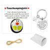 ZHXGO Pocket Penguin Hug, Kleine Taschen Pinguin Umarmung mit Ermutigend Grußkarte und Schlüsselanhänger, Niedlich Pinguin Spielzeug Ermutigende Geschenke, Mini Pinguin Spielzeug Dekoration