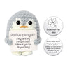 BFUZXY Positive Pinguin Geschenk,6.5CM Mini Geschenke Pinguine mit Karte Positiver Pinguin,Aufmunterung Geschenke für Freundin,Pocket Hug Kleine Doll Schildkröte (Grau)