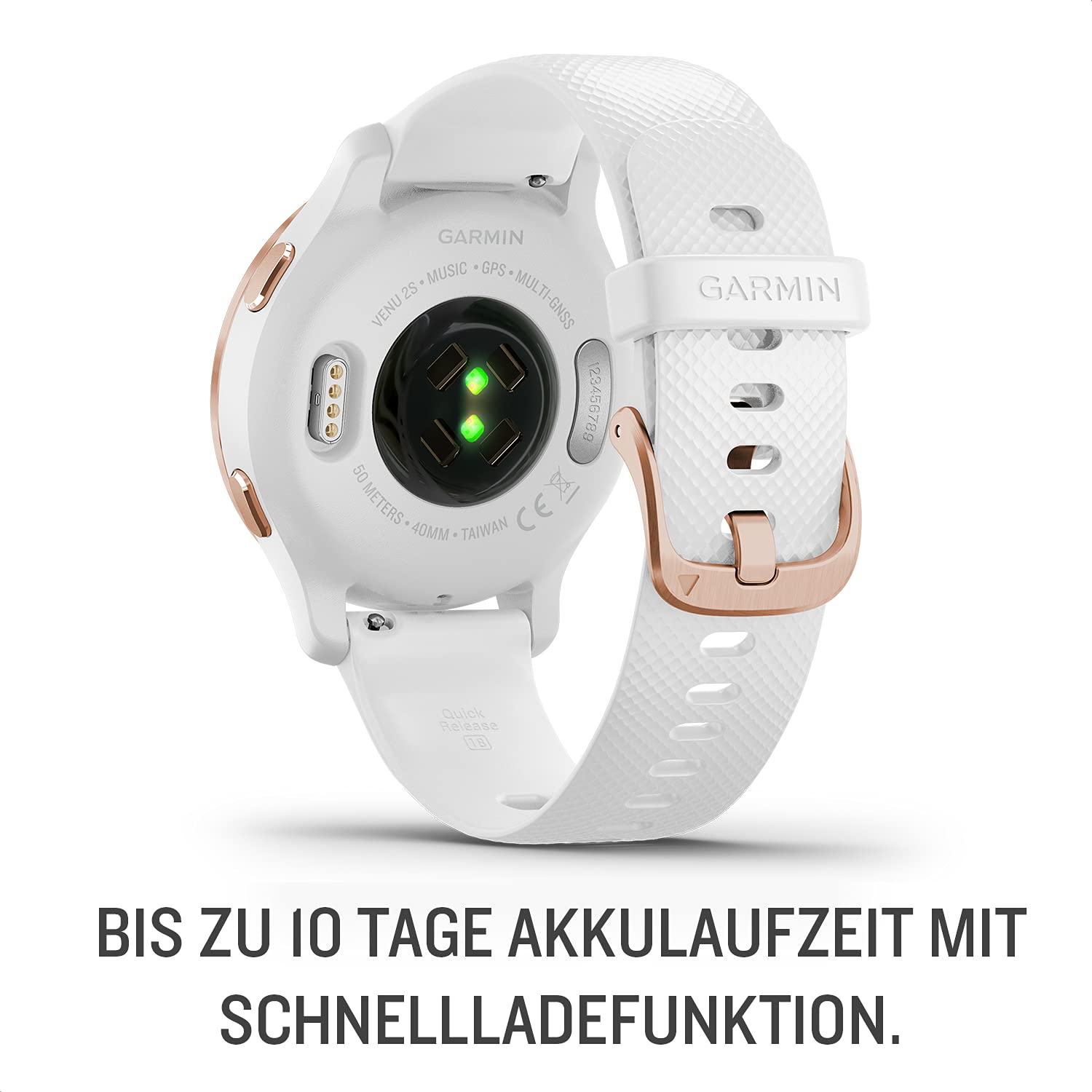Garmin Venu 2S, schlanke GPS-Fitness-Smartwatch, 1,1" AMOLED-Touchdisplay, Gesundheitsfunktionen, 25+ Sport-Apps, Garmin Music & Garmin Pay