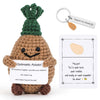 Vspek Pocket Hug Positive Strickwolle Kartoffel, Kreative Emotionalen Unterstützung Puppe mit Karte und Schlüsselanhänger, Feiertage Mutmacher Geschenk, Glücksbringer für prüfung, Lustige Dekoration