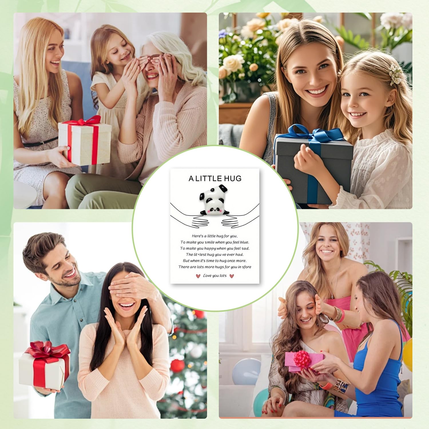 Pocket Hug Panda Glücksbringer Panda Pocket Hug Kleine Geschenk für Frauen Aufmunterung Geschenke Trost Geschenke Pocket Hug Positive Geschenke Gute Besserung Geschenke für Familie Freunde