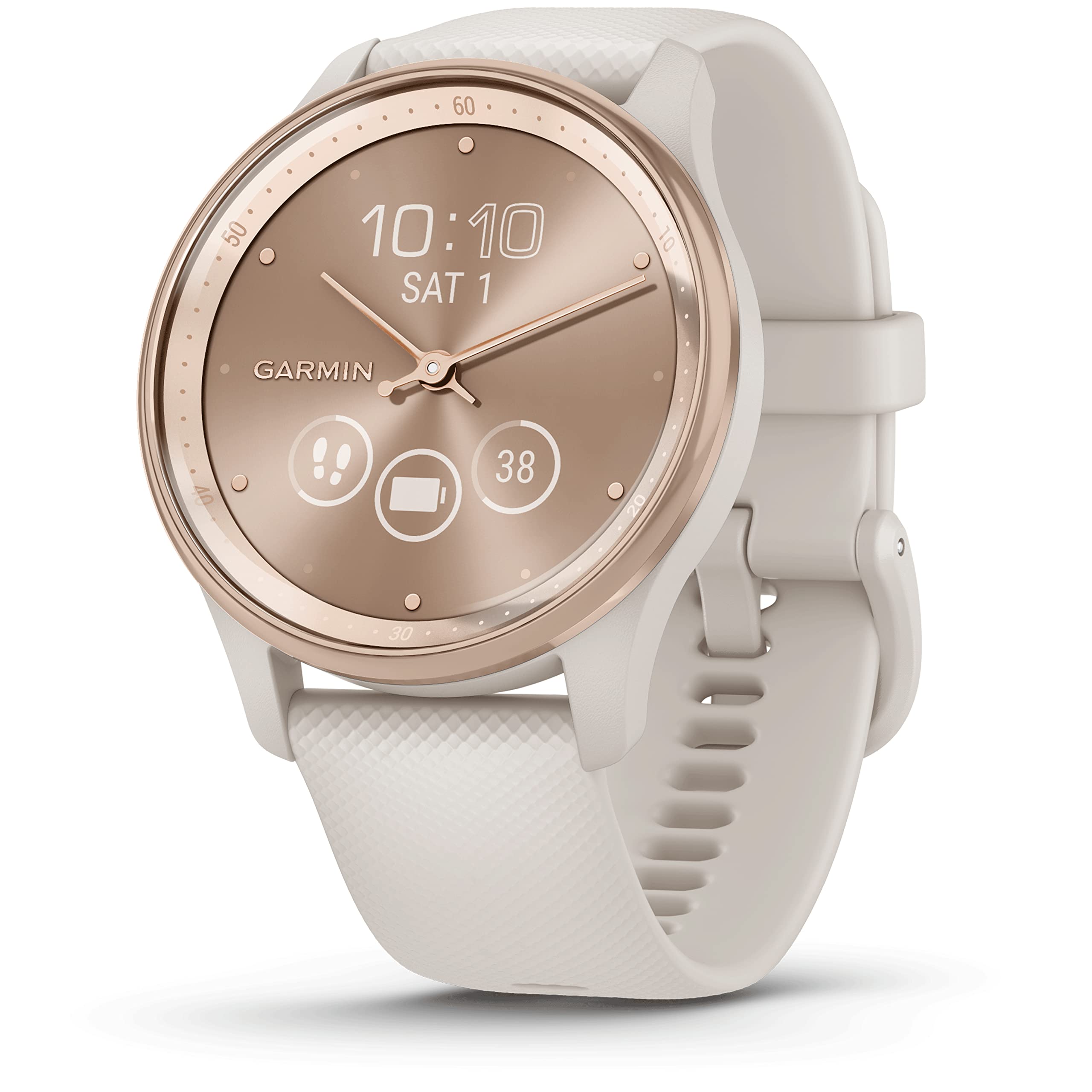 Garmin vívomove Trend Smartwatch, analog & Touchdisplay, Sport- & Gesundheitsfunktionen, Smartphone-Benachrichtigungen, bis 5 Tage Akkulaufzeit