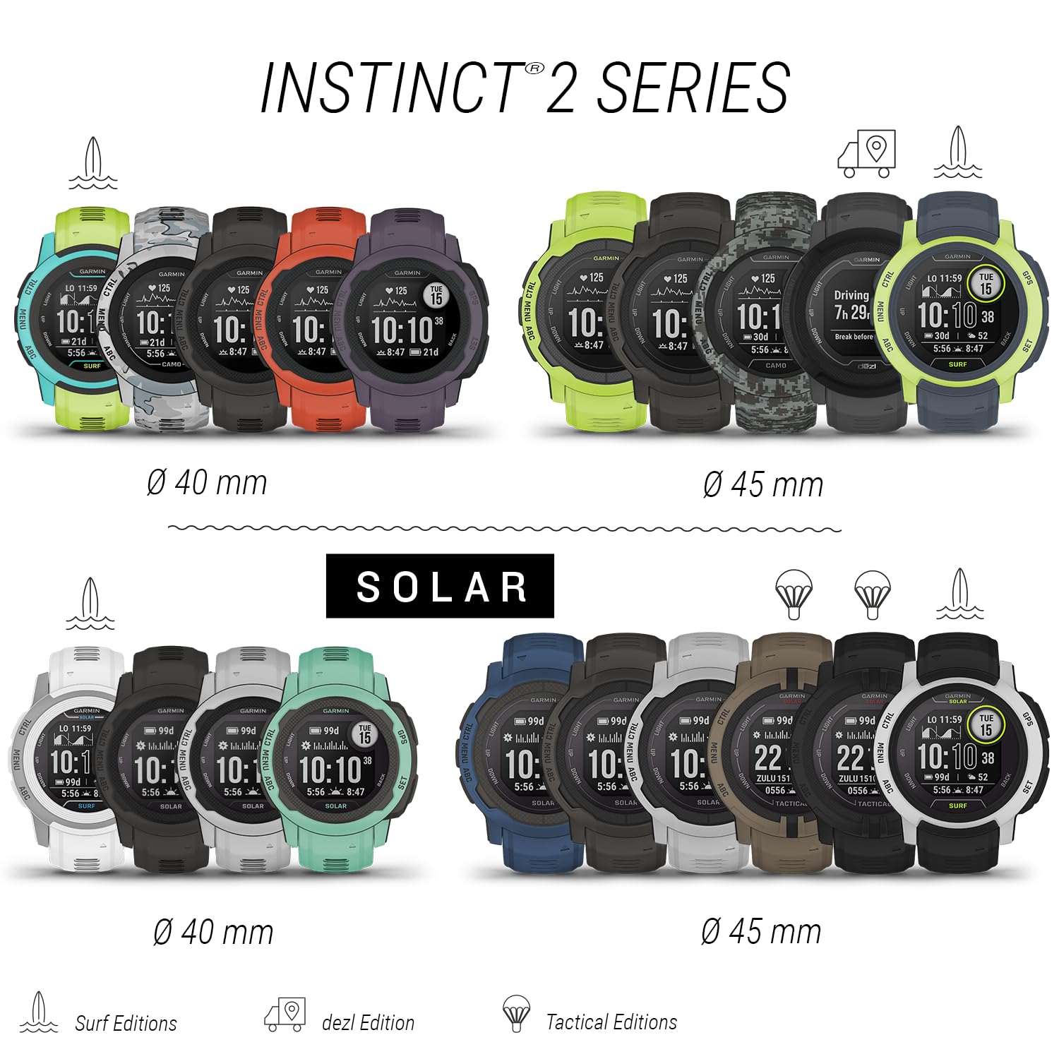 Garmin Instinct 2 Solar GPS-Smartwatch, unendliche Akkulaufzeit im Smartwatch-Modus, 40+ Sport-Apps, Garmin Pay, Trainingszustand, Fitnessalter