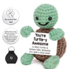 NUUOTP Pocket Hug Positive Schildkröte Glücksbringer Geschenke Gehäkelte Kreative Strickwolle Puppe Lustige Mutmacher Kinder Geschenke Beste Freundin