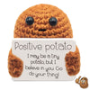 WELLXUNK Positive Potato, Pocket Hug Positive Kartoffel, Creative Knitted Wool Potato Doll mit Positiver Energiekarte, Motivationsgeschenke, Geschenk für Frauen, Beste Freundin Geschenke