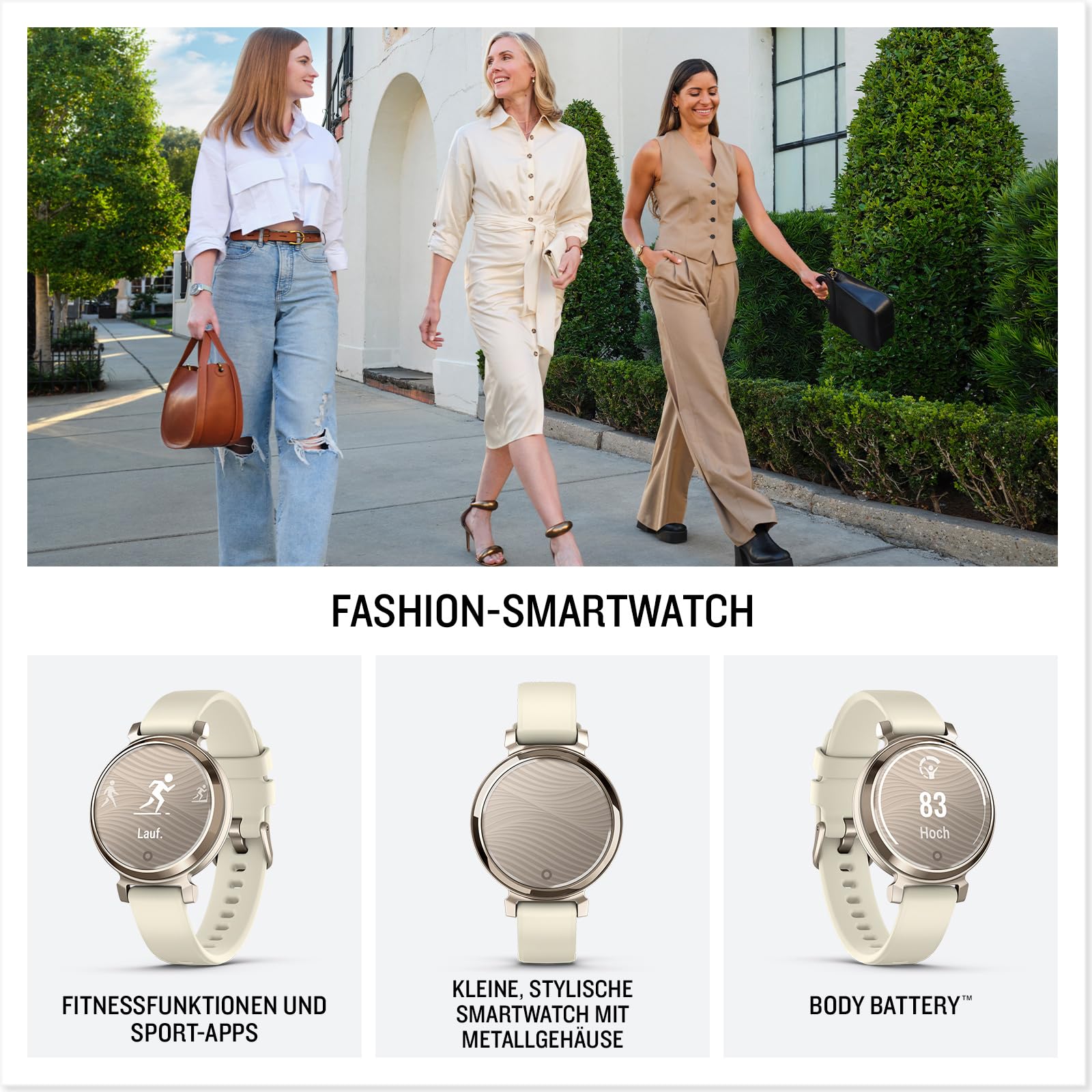 Garmin Lily 2, modische Smartwatch für Frauen, 2,54 cm Touchdisplay, Gesundheits- & Fitnessfunktionen, Smart Notifications, bis 5 Tage Akkulaufzeit